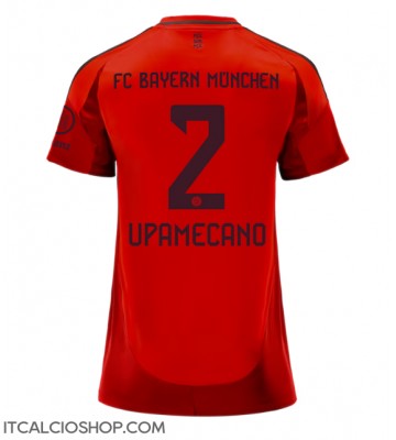 Bayern Munich Dayot Upamecano #2 Prima Maglia Femmina 2024-25 Manica Corta